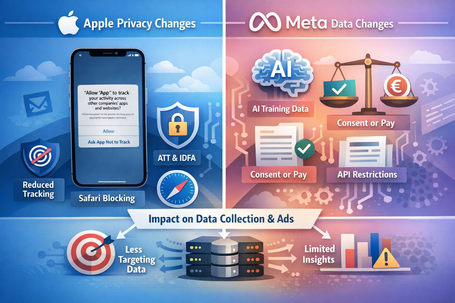 Endringer fra Apple og Meta som påvirker innsamling